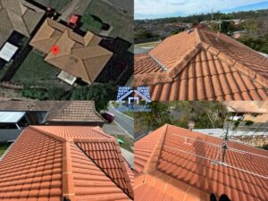 Gold Coast Roof Washing | Soft Washing Cement Tile roofs